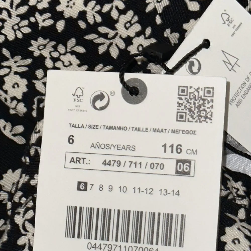 ZARA Kids | Black | FLORAL SHIRTDRESS